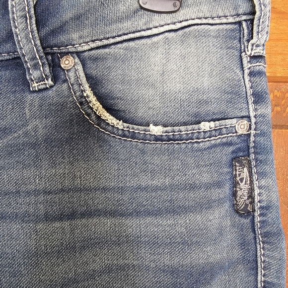 Silver Jeans Co. Aiko High Skinny Jeans W32 Medium Wash Distressed - Picture 5 of 16